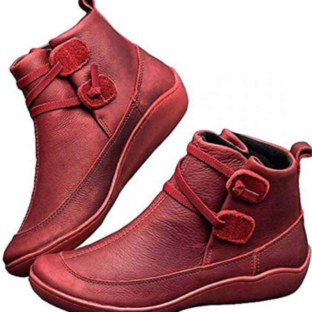 Bota Feminina de Couro Cano Curto Confortável - Imagem 3