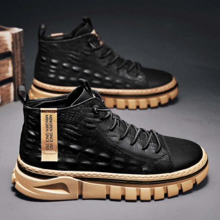 Bota Masculina Couro Moderna - Imagem 4