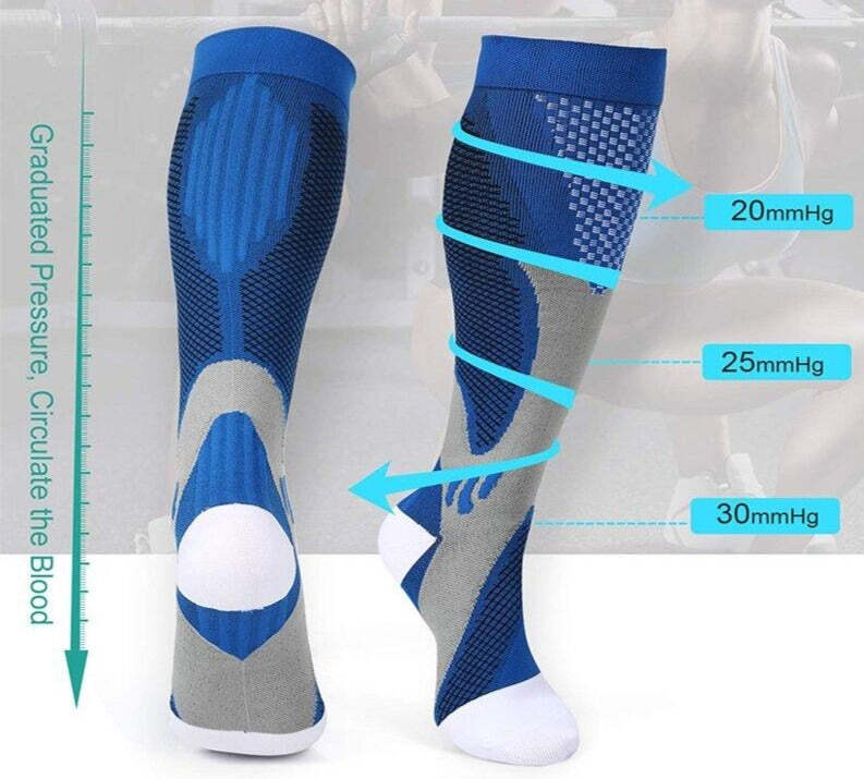 Meia de Compressão para Corrida 20-30 mmhg Esportes - Imagem 2