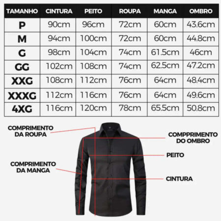 Camisa Social Lisa Conforto e Anti Amassado - Imagem 10