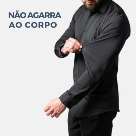 Camisa Social Lisa Conforto e Anti Amassado - Imagem 7