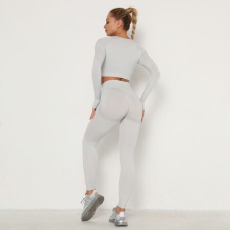 Conjunto Fitness Mesclado Feminino Sem Costura - Imagem 20