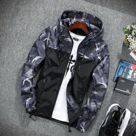 Jaqueta Corta Vento Masculina Camuflada - Imagem 6