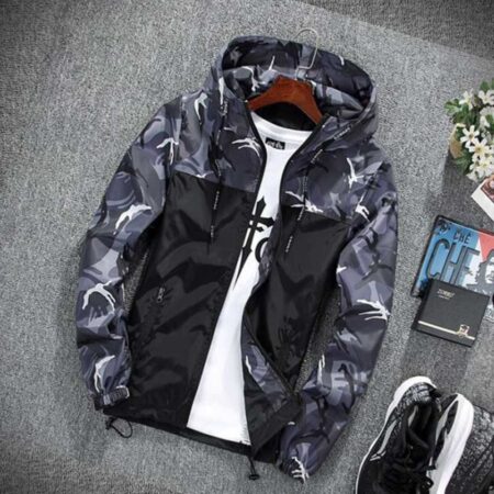 Jaqueta Corta Vento Masculina Camuflada - Imagem 4