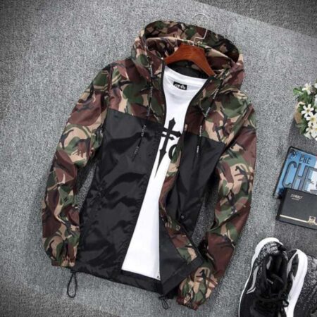Jaqueta Corta Vento Masculina Camuflada - Imagem 9