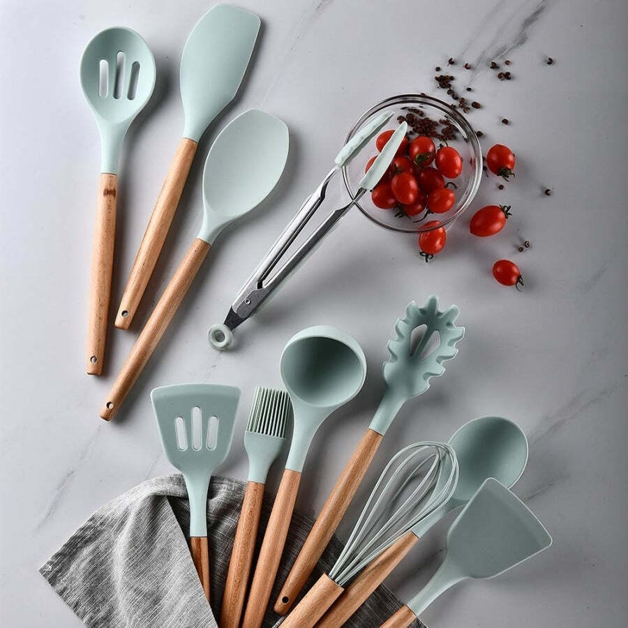Jogo De Utensílios De Cozinha De Silicone (Kit 12 Peças) - Imagem 4