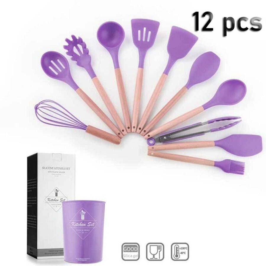 Jogo De Utensílios De Cozinha De Silicone (Kit 12 Peças) - Imagem 15
