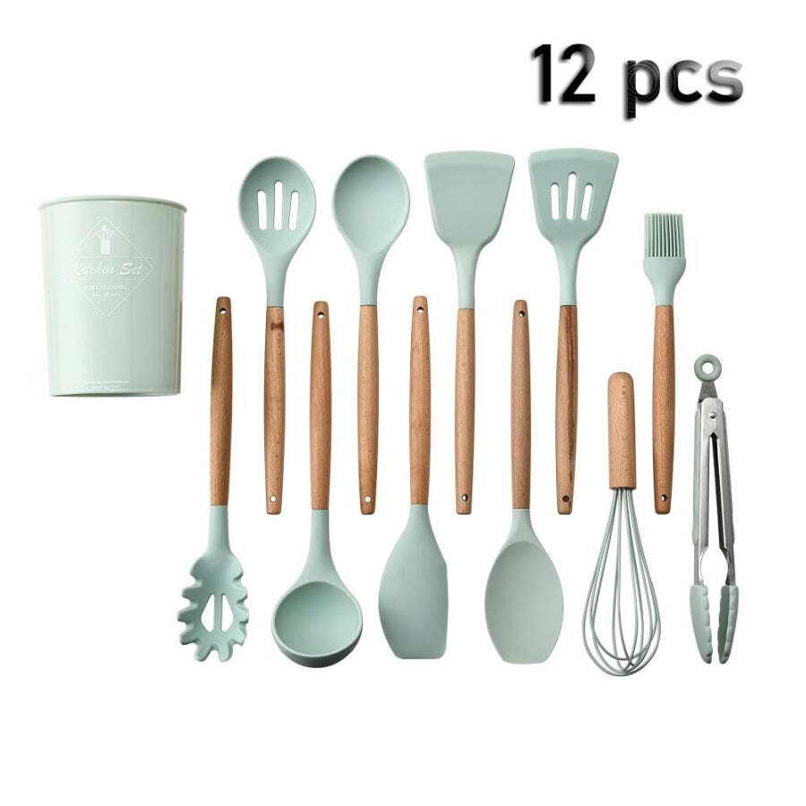 Jogo De Utensílios De Cozinha De Silicone (Kit 12 Peças) - Imagem 8