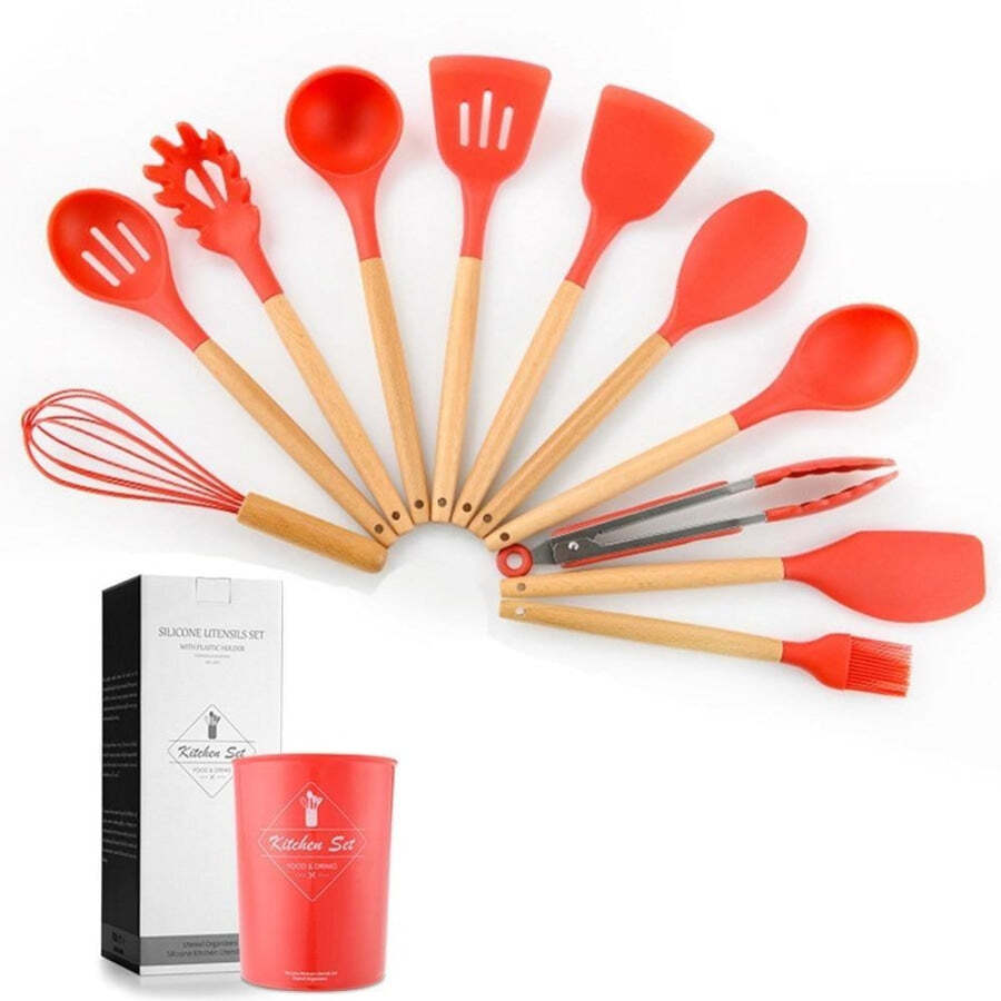 Jogo De Utensílios De Cozinha De Silicone (Kit 12 Peças) - Imagem 12