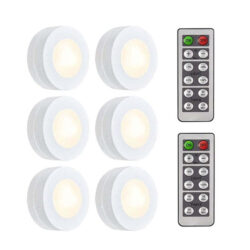 Kit Luminária Led - Sem Fio - Spot de Led a Pilha com Controle Remoto