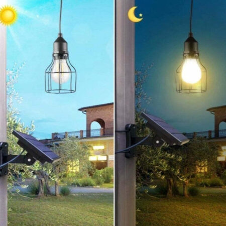 Luminária Holofote Lampada Retro de Led com Painel Solar - Imagem 5
