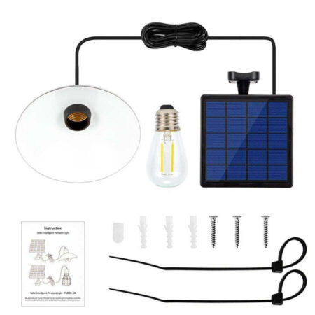 Luminária Holofote Lampada Retro de Led com Painel Solar - Imagem 10