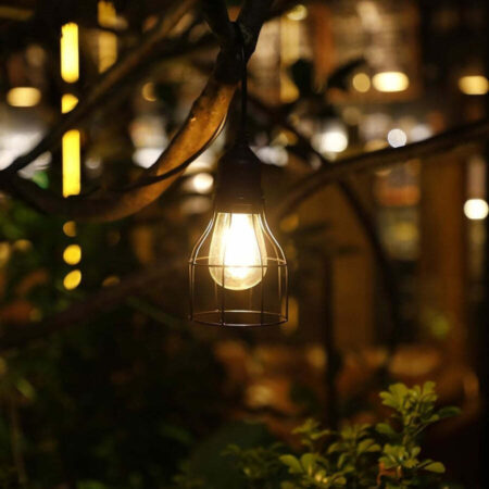 Luminária Holofote Lampada Retro de Led com Painel Solar - Imagem 4