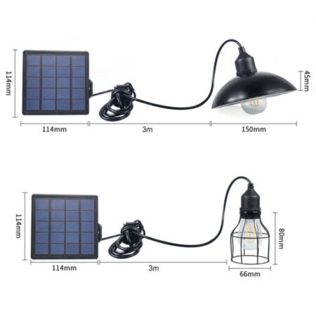 Luminária Holofote Lampada Retro de Led com Painel Solar - Imagem 8