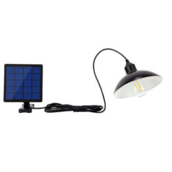 Luminária Holofote Lampada Retro de Led com Painel Solar
