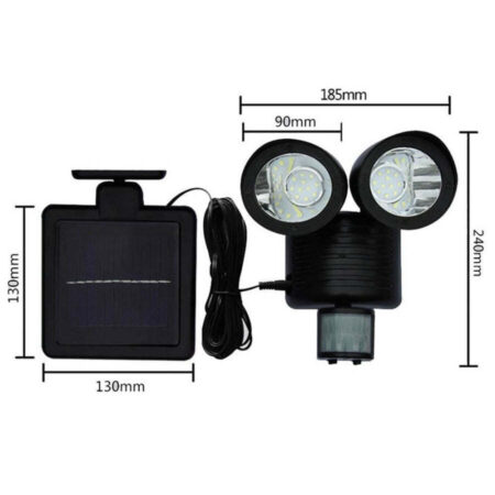 Luminária Holofote Outdoor Led com Painel Solar - Imagem 3