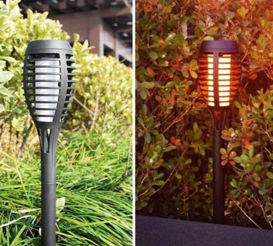 Luminária Holofote Para Jardim Torch Led com Painel Solar - Imagem 11