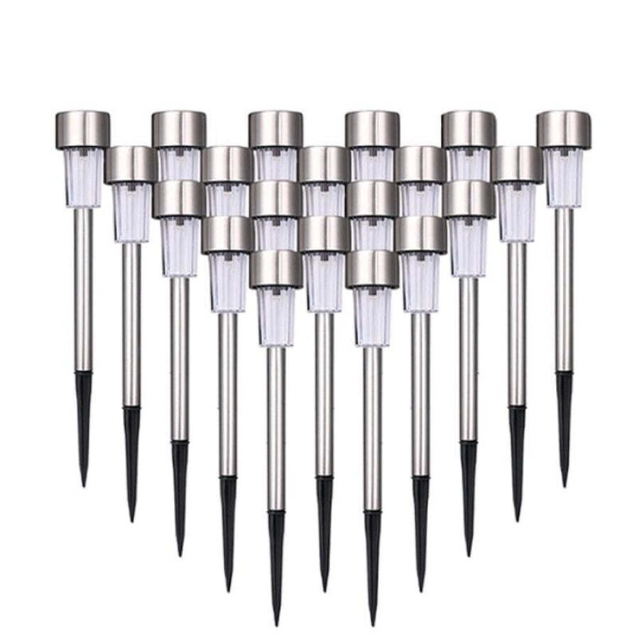 Luminária Para Jardim de Led Way Prata Led com Painel Solar - Imagem 15