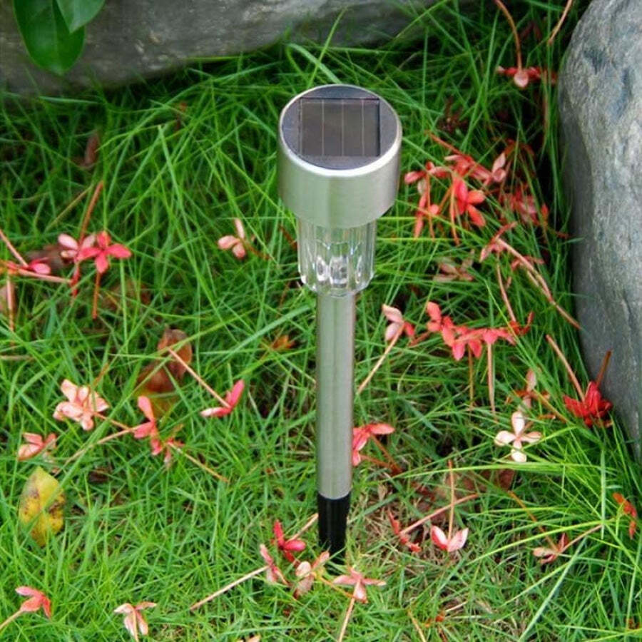 Luminária Para Jardim de Led Way Prata Led com Painel Solar - Imagem 4