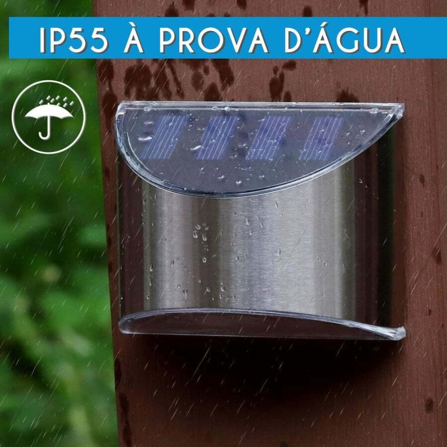 Luminária Para Jardim Wall Led com Painel Solar e Sensor de Movimento- 2 Unidades - Imagem 10
