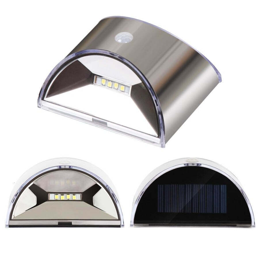 Luminária Para Jardim Wall Led com Painel Solar e Sensor de Movimento- 2 Unidades - Imagem 5