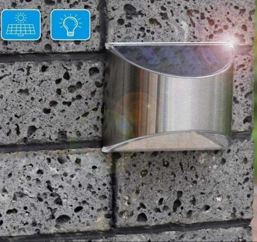 Luminária Para Jardim Wall Led com Painel Solar e Sensor de Movimento- 2 Unidades - Imagem 9