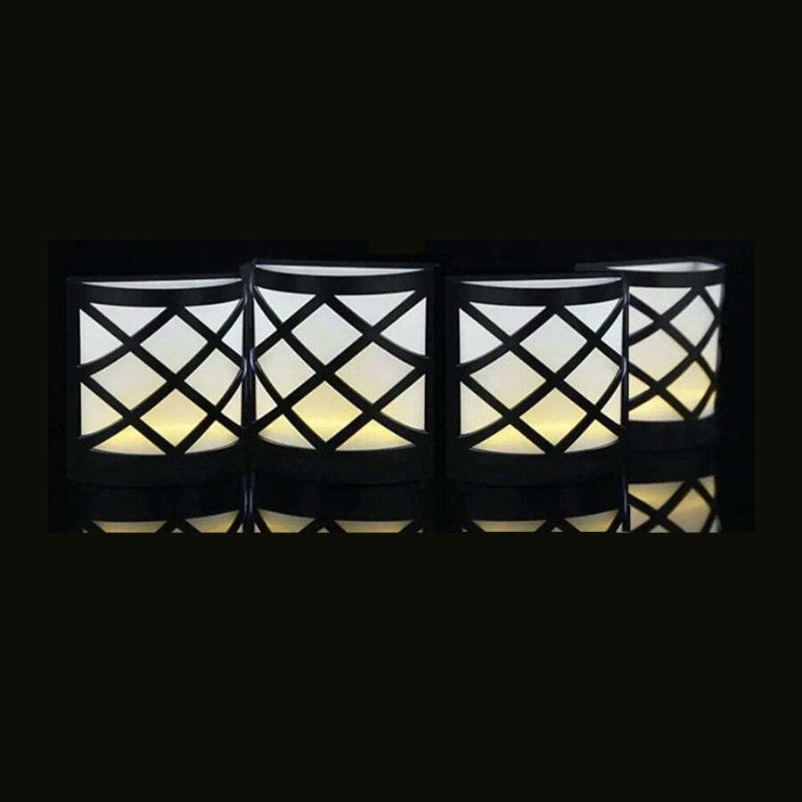 Luminária Para Jardim Wall Led com Painel Solar com Kit com 4 unidades - Imagem 2
