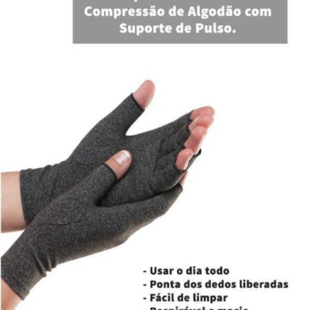 Luvas Compressão Para Dores nas Mãos Artrite - Imagem 2
