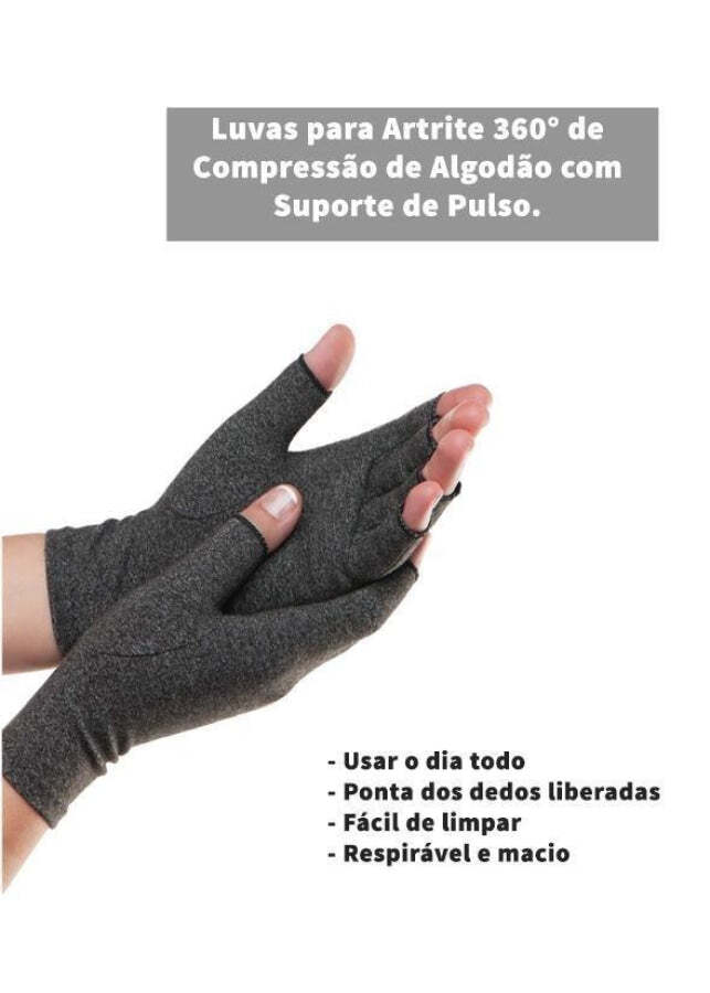 Luvas Compressão Para Dores nas Mãos Artrite - Imagem 2
