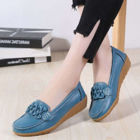 Mocassim Feminino de Couro Antiderrapante - Imagem 6
