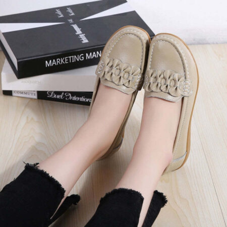 Mocassim Feminino de Couro Antiderrapante - Imagem 11