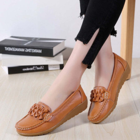 Mocassim Feminino de Couro Antiderrapante - Imagem 13