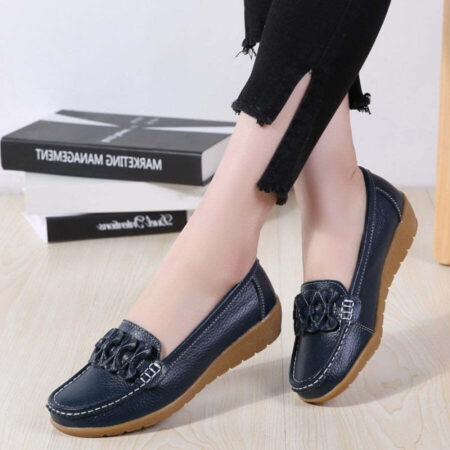 Mocassim Feminino de Couro Antiderrapante - Imagem 12