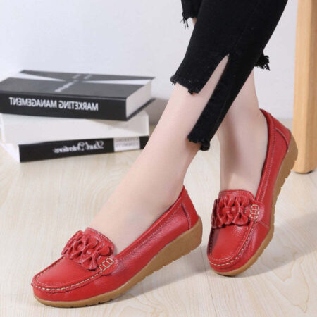 Mocassim Feminino de Couro Antiderrapante - Imagem 7