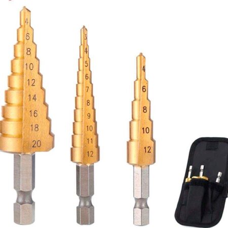 Kit 3 Brocas Titânio Escalonada + Estojo de Brinde - Imagem 2