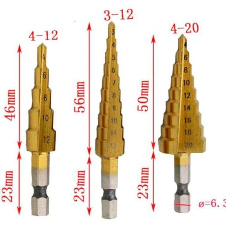 Kit 3 Brocas Titânio Escalonada + Estojo de Brinde - Imagem 7