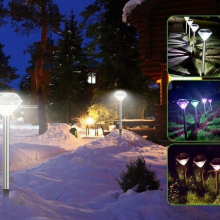 Refletor Luminária Holofote Precious Led com Painel Solar - Imagem 2