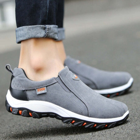 Sapato Masculino de Couro Nobuk Antiderrapante Casual - Imagem 10