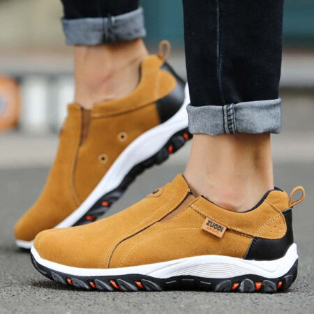 Sapato Masculino de Couro Nobuk Antiderrapante Casual - Imagem 8