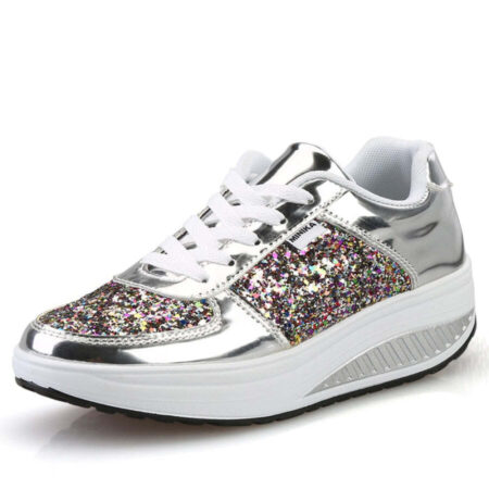 Tênis Feminino Casual Brilho - Imagem 4