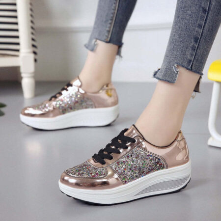 Tênis Feminino Casual Brilho - Imagem 5