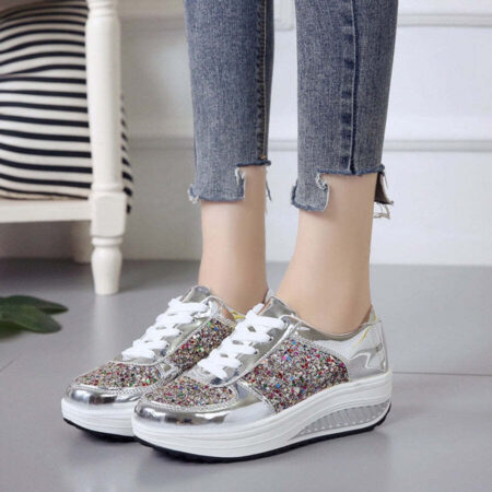 Tênis Feminino Casual Brilho - Imagem 8
