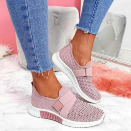 Tênis Feminino Casual Slip On Mesh Sem Cadarço - Agata 96' Tam: 33 a 41 - Imagem 2