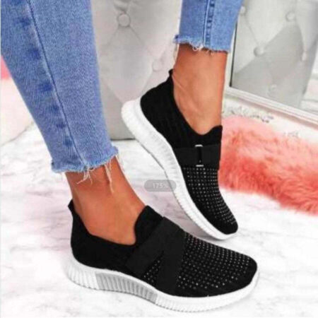 Tênis Feminino Casual Slip On Mesh Sem Cadarço - Agata 96' Tam: 33 a 41 - Imagem 8