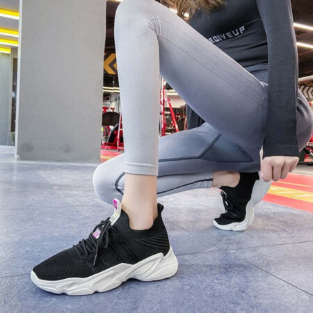 Tênis Knit Confortável Plataforma Feminino - Imagem 2
