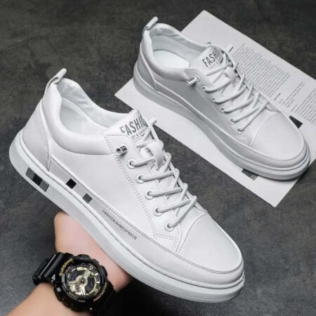 Tênis Masculino de Couro Flat - Imagem 2