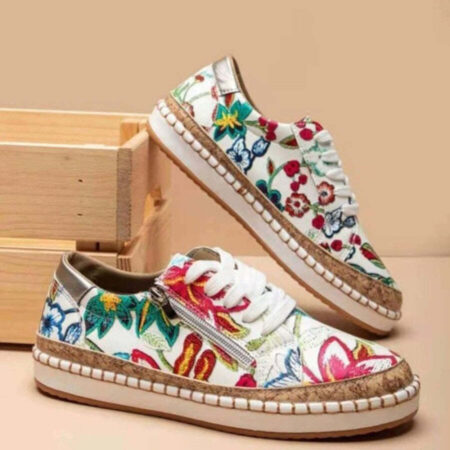 Tênis Mocassim Feminino Corda Floral - Imagem 4