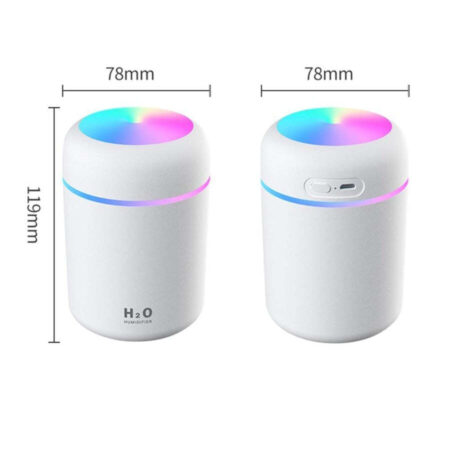 Umidificador de Ar 300ml USB Difusor de óleo Essencial de Aroma ultra-sônico H2O - Imagem 7