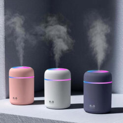 Umidificador de Ar 300ml USB Difusor de óleo Essencial de Aroma ultra-sônico H2O