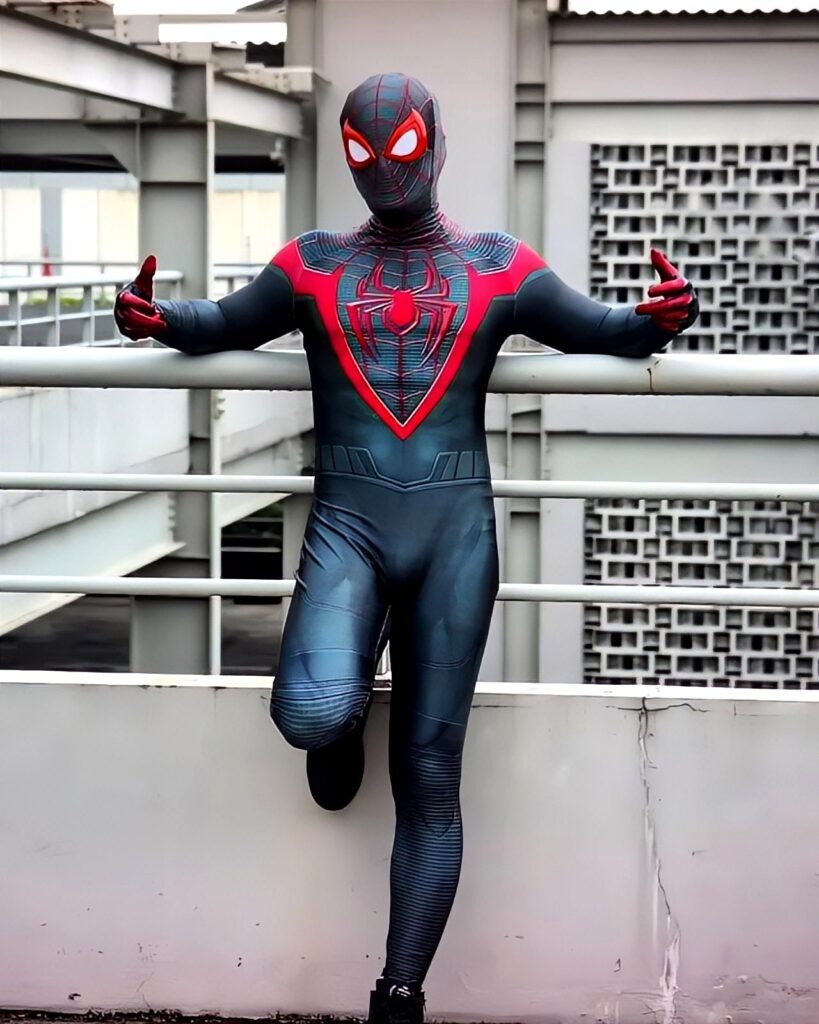 Fantasia Homem-Aranha Miles Morales Ultimate Traje Adulto Cosplay Luxo Profissional - Imagem 7